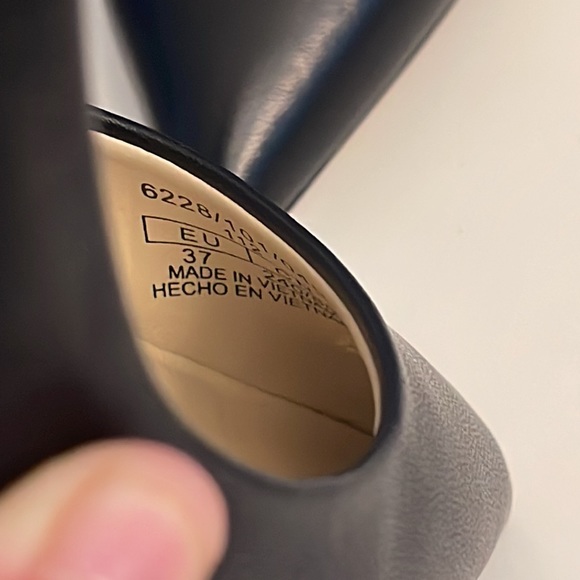 Zara Leather High Heel Shoes Sz 6.5 - Picture 7 of 7